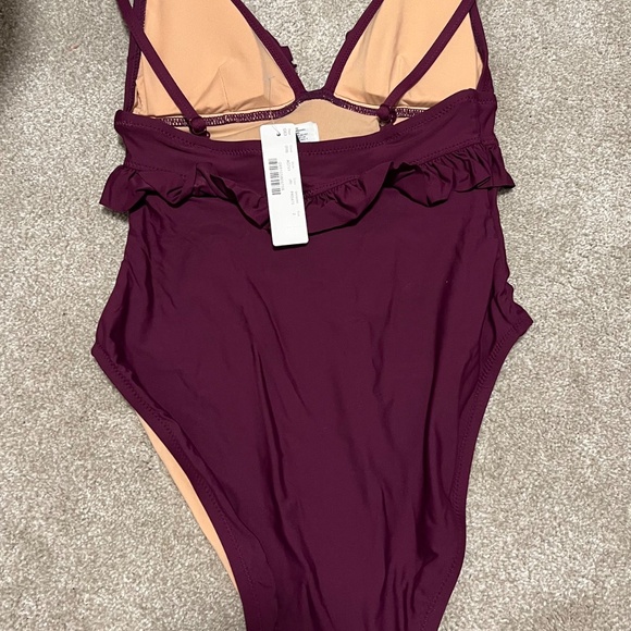 Jcrew berry colored swimsuit - Picture 2 of 3